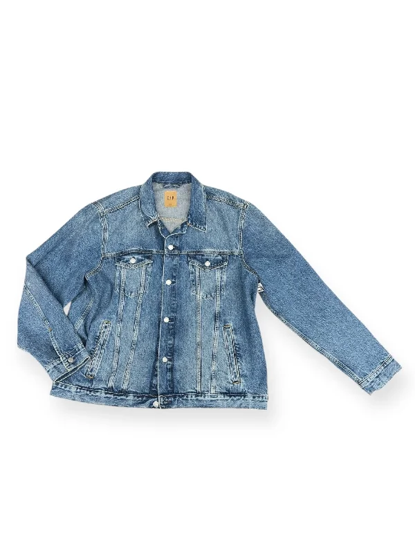 Men's Coats for BikingJacket Denim By Gap In Blue Denim, Size: Xxl