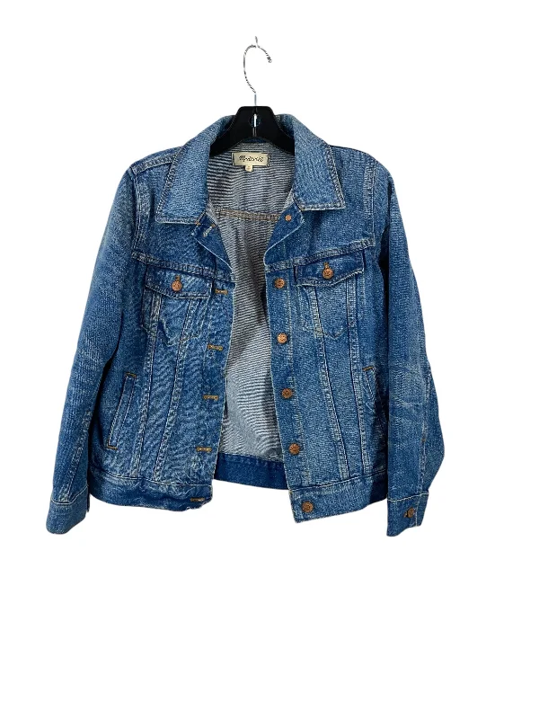 Men's Coats with Velcro ClosuresJacket Denim By Madewell In Blue Denim, Size: M