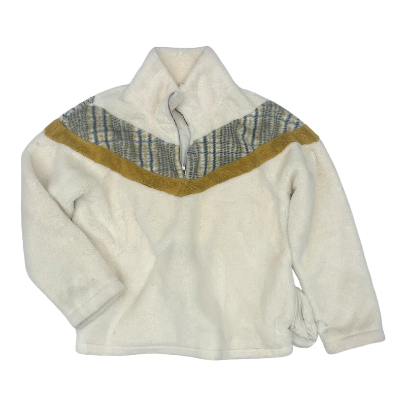 Men's Coats with Chest PocketsJacket Faux Fur & Sherpa By Hem & Thread In Cream, Size:L Men's Coats with Chest PocketsJacket Faux Fur & Sherpa By Hem & Thread In Cream, Size:L