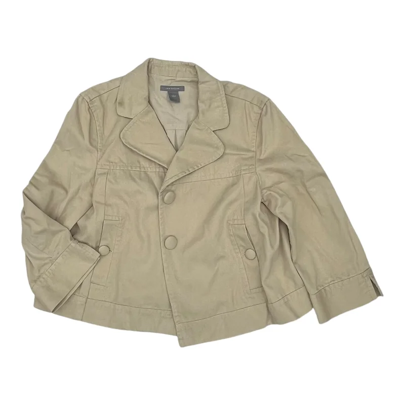 Men's Coats with Reflective StripesJacket Other By Ann Taylor In Tan, Size:L