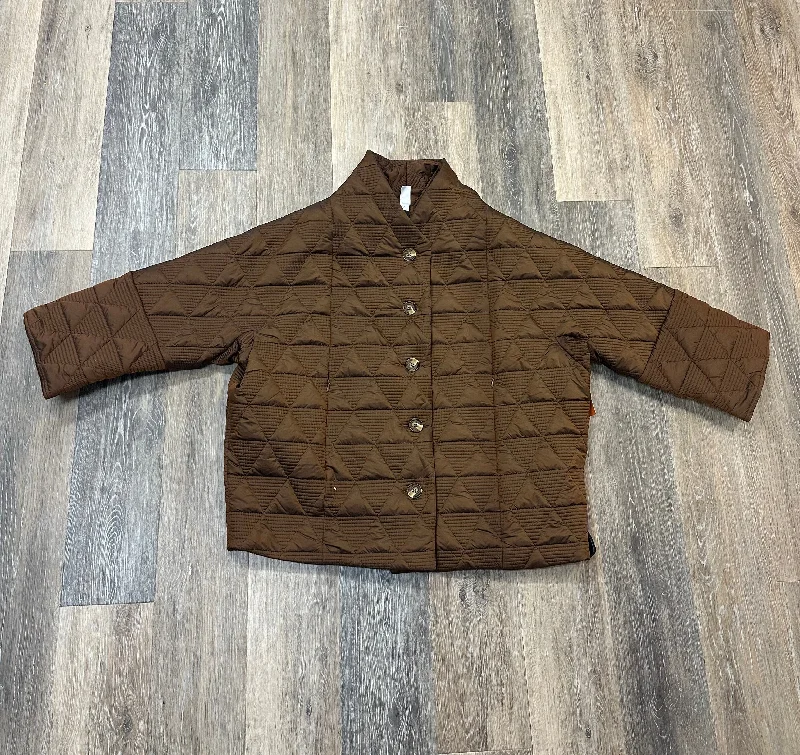 Men's Coats for Cold WeatherJacket Puffer & Quilted By Marla Wynne In Brown, Size:L