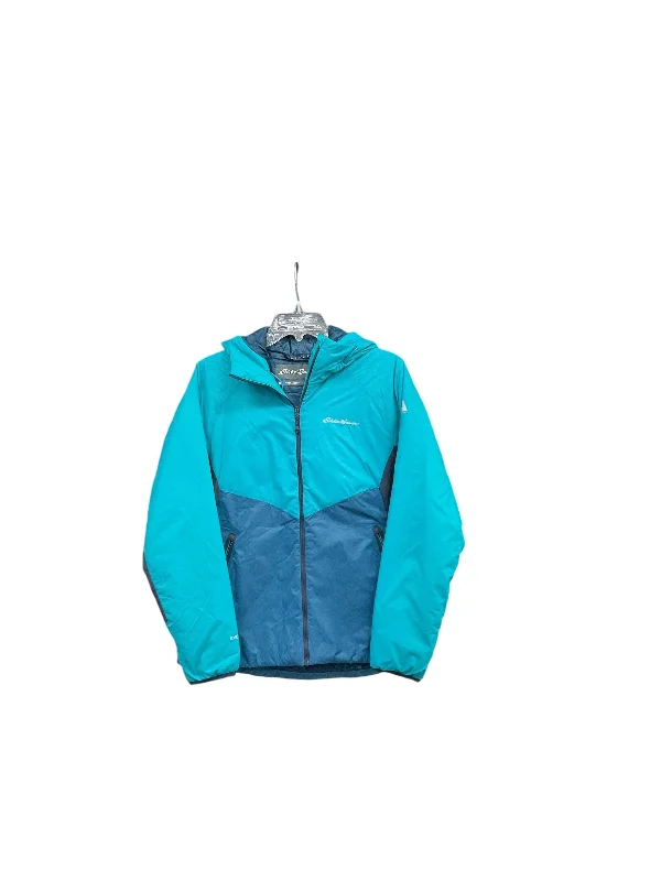 Classic Men's Trench CoatsJacket Puffer & Quilted By Eddie Bauer In Blue, Size: S