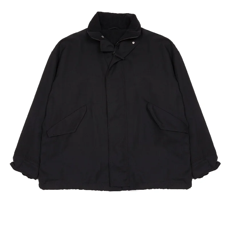 Men's Coats with Adjustable HemsKaptain Sunshine Short Military Jacket in Black