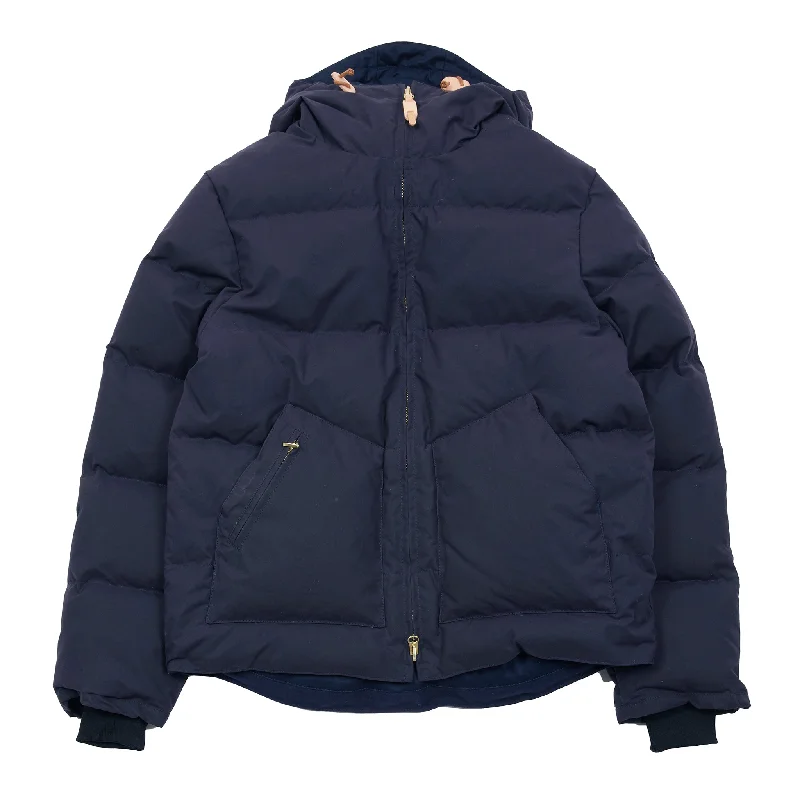 Best Men's Leather CoatsManifattura Ceccarelli Down Hooded Jacket in Navy