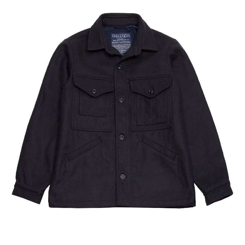 Men's Coats for HikingManifattura Ceccarelli Casentino Wool Cruiser Jacket in Navy
