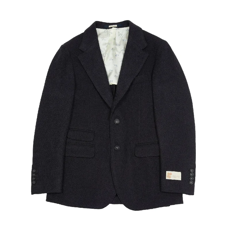 Men's Coats with Multi-Pocket DesignMassimo Alba Catch Wool Jacket in Blue