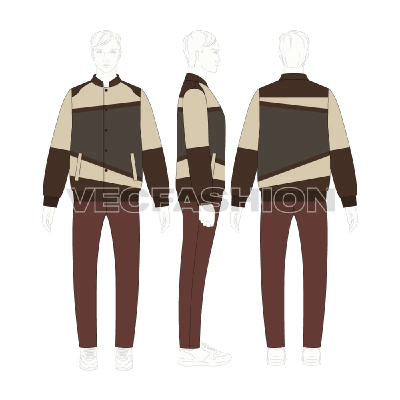 Affordable Men's Winter CoatsMen Panelled Leather Jacket