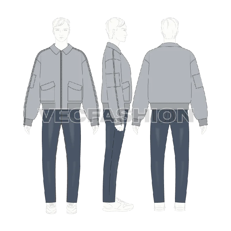 Men's Coats for Winter CampingMens Oversized Bomber Jacket