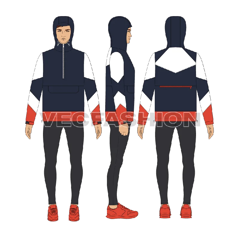 Men's Coats with Wind-Resistant FabricMens Ski Windbreaker Jacket