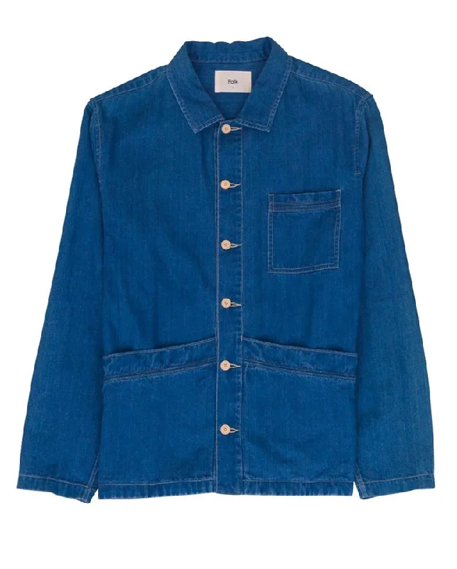 Men's Coats for WalkingMeyer Shirt Jacket Herringbone Denim