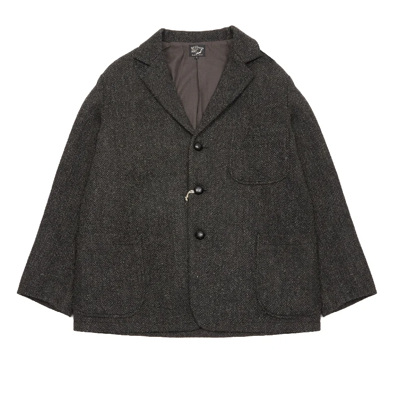 Men's Coats for Cold WeatherOrslow Harris Tweed Jacket in Black