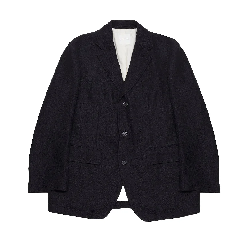 Men's Coats for Rainy WeatherSage de Cret Herringbone Tumbler Tailored Jacket in Black Men's Coats for Rainy WeatherSage de Cret Herringbone Tumbler Tailored Jacket in Black