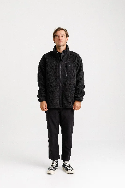 Men's Coats without LiningSherpa Jacket - Sale - Black