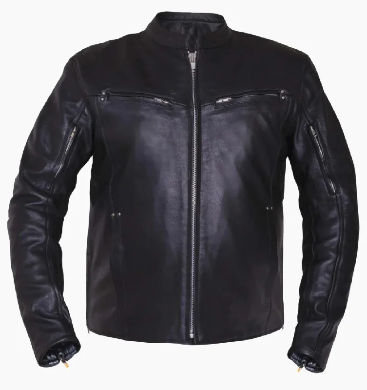 Modern Men's Field Jackets'Unik' Men's Premium Leather Jacket - Black