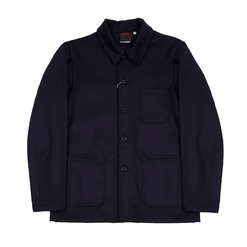 Men's Coats for SkiingVetra 2F05/4 Marine Melton Wool  Jacket in Navy