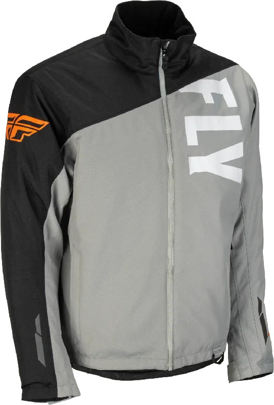 Men's Coats for Outdoor Activities'Fly Racing' Men's Aurora WP Jacket - Grey / Black / Orange