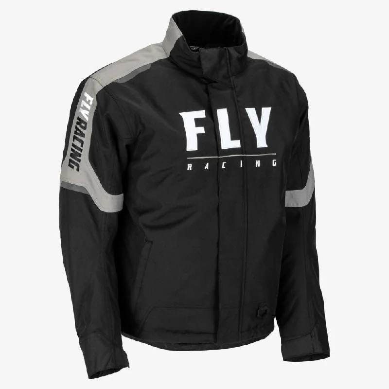Men's Coats with Hidden Pockets'Fly Racing' Men's Outpost Insulated Jacket - Black / Grey Men's Coats with Hidden Pockets'Fly Racing' Men's Outpost Insulated Jacket - Black / Grey