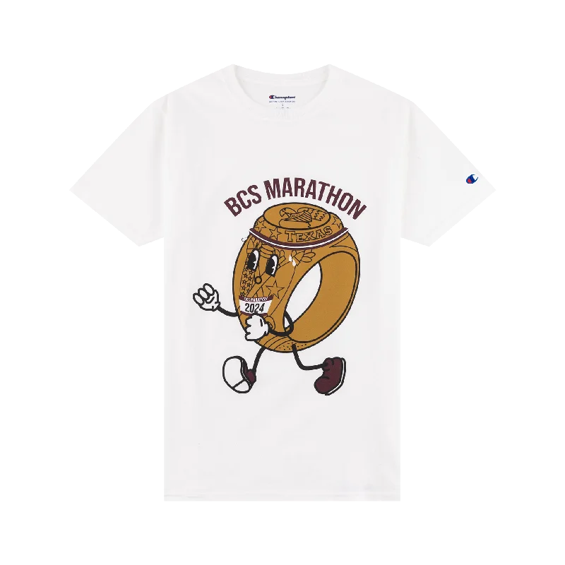 Men's Long-Sleeved Shirts2024 BCS Marathon White T-Shirt