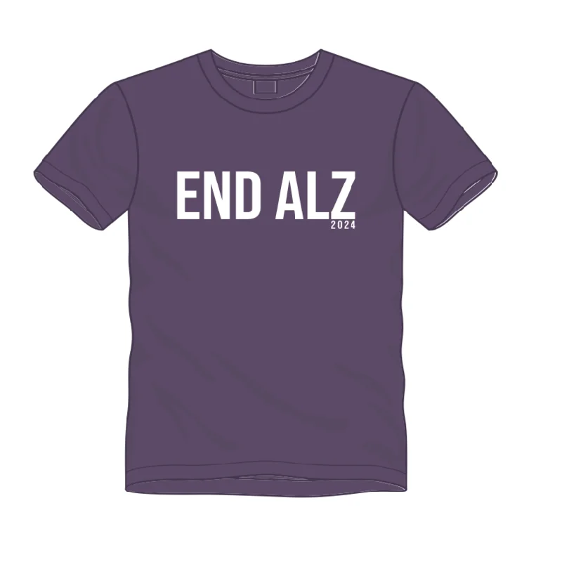 Men's Shirts with Spread Collars2024 Walk to End Alzheimer's Commemorative T-Shirt
