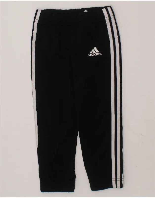 ADIDAS Baby Boys Joggers Tracksuit Trousers 12-18 Months  Black Polyester