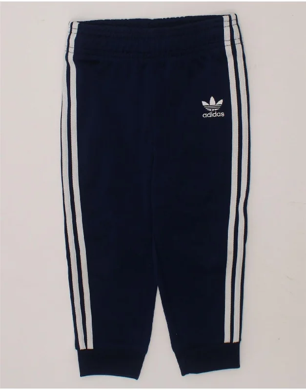 ADIDAS Baby Boys Joggers Tracksuit Trousers 18-24 Months  Navy Blue