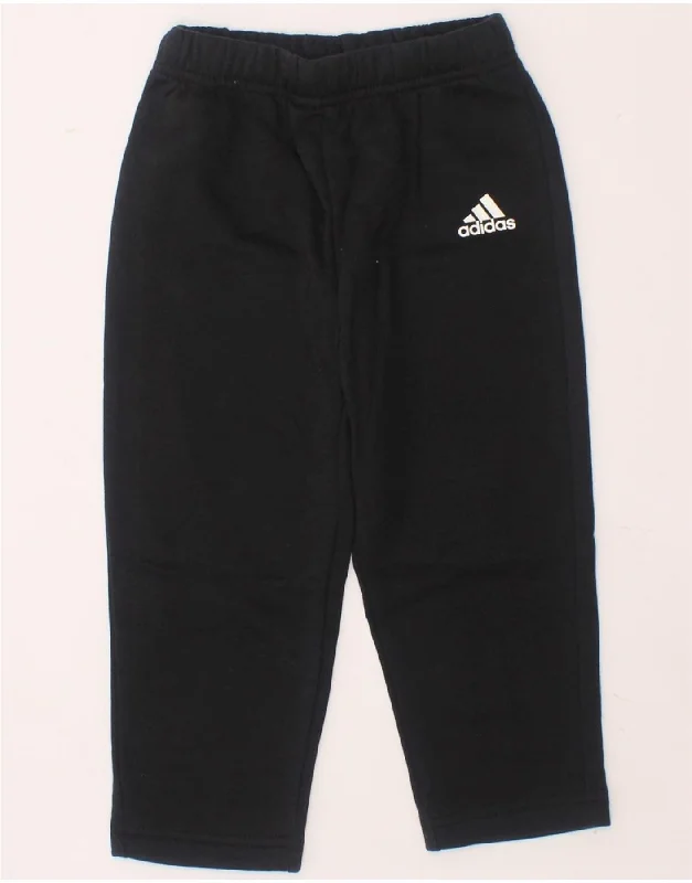 ADIDAS Baby Boys Tracksuit Trousers 18-24 Months  Black Cotton