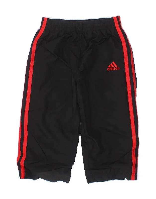 ADIDAS Baby Boys Tracksuit Trousers 18-24 Months  Black Polyester