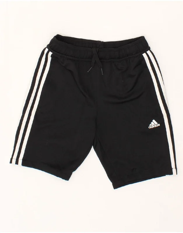 ADIDAS Boys Aeroready Sport Shorts 11-12 Years Medium Black Polyester