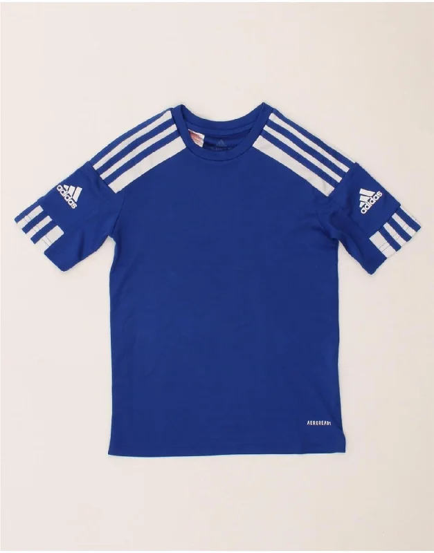 Men's Shirts with Antimicrobial TreatmentADIDAS Boys Aeroready T-Shirt Top 7-8 Years Blue Colourblock Polyester Men's Shirts with Antimicrobial TreatmentADIDAS Boys Aeroready T-Shirt Top 7-8 Years Blue Colourblock Polyester