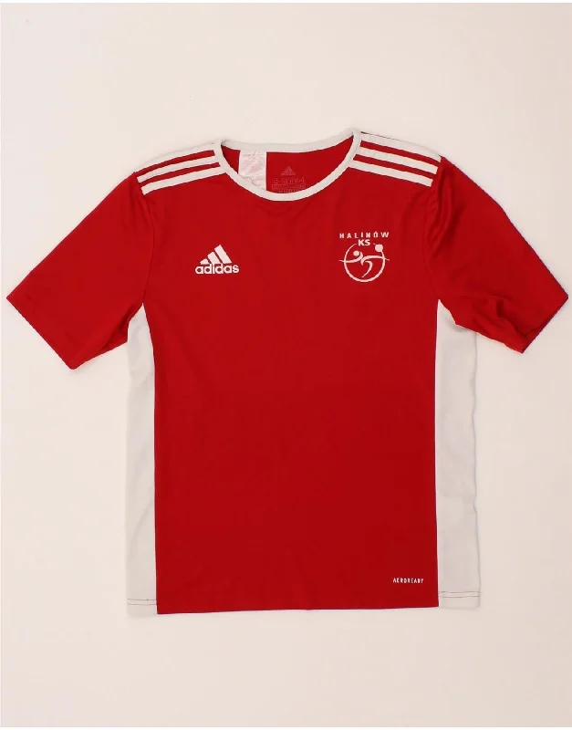 Men's Shirts with Mandarin CollarsADIDAS Boys Graphic T-Shirt Top 13-14 Years Red Colourblock Polyester Men's Shirts with Mandarin CollarsADIDAS Boys Graphic T-Shirt Top 13-14 Years Red Colourblock Polyester