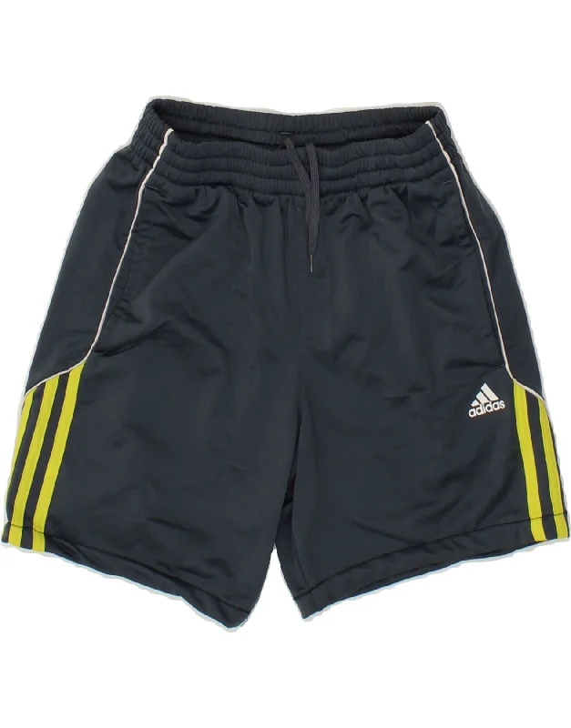 ADIDAS Boys Sport Shorts 13-14 Years  Navy Blue Polyester