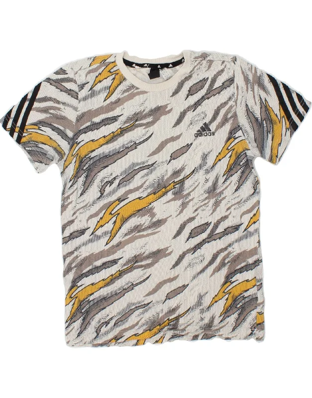 Men's Shirts with Geometric PatternsADIDAS Boys T-Shirt Top 11-12 Years Grey Animal Print Cotton Men's Shirts with Geometric PatternsADIDAS Boys T-Shirt Top 11-12 Years Grey Animal Print Cotton