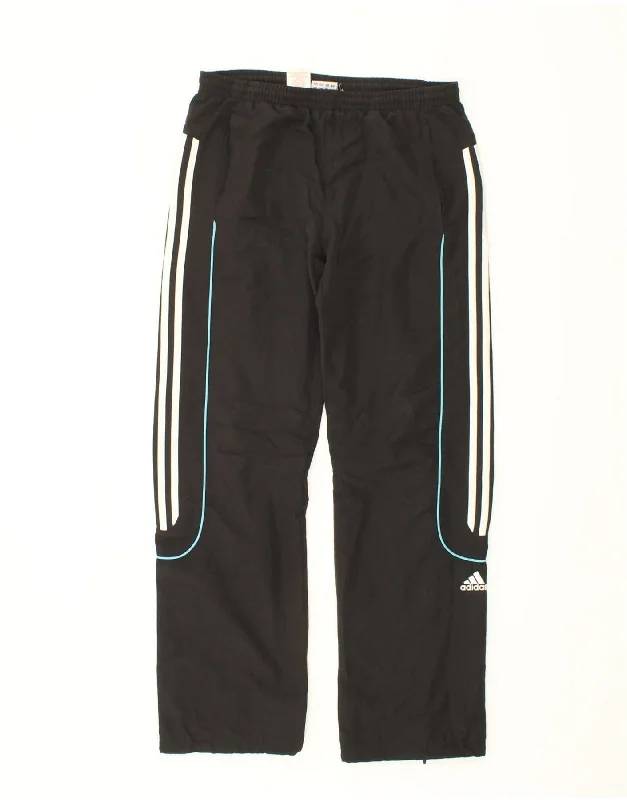 ADIDAS Boys Tracksuit Trousers 13-14 Years  Black Polyester