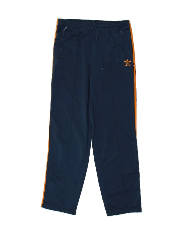 ADIDAS Boys Tracksuit Trousers 15-16 Years  Navy Blue Polyester