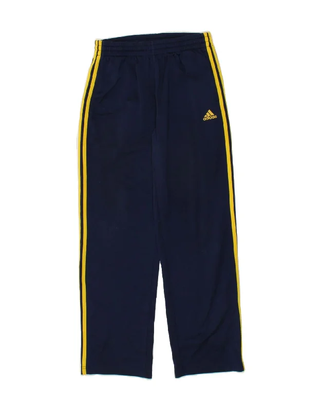 ADIDAS Boys Tracksuit Trousers 15-16 Years XL Navy Blue Polyester