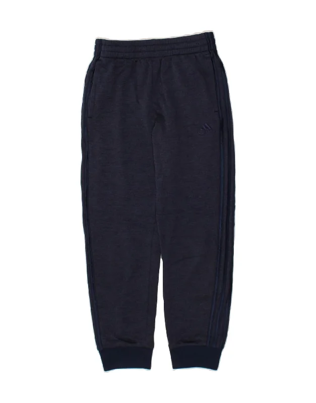 ADIDAS Boys Tracksuit Trousers Joggers 10-11 Years  Medium Navy Blue