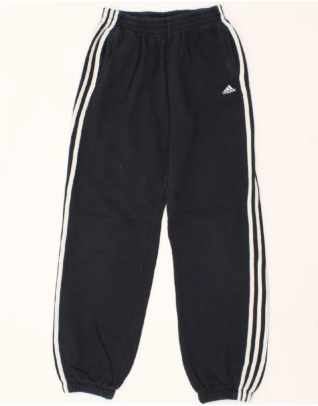 ADIDAS Boys Tracksuit Trousers Joggers 15-16 Years Navy Blue Cotton