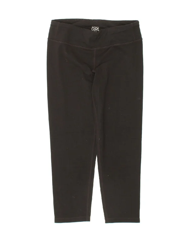ATHLETA Girls Leggings 13-14 Years XL Black Nylon