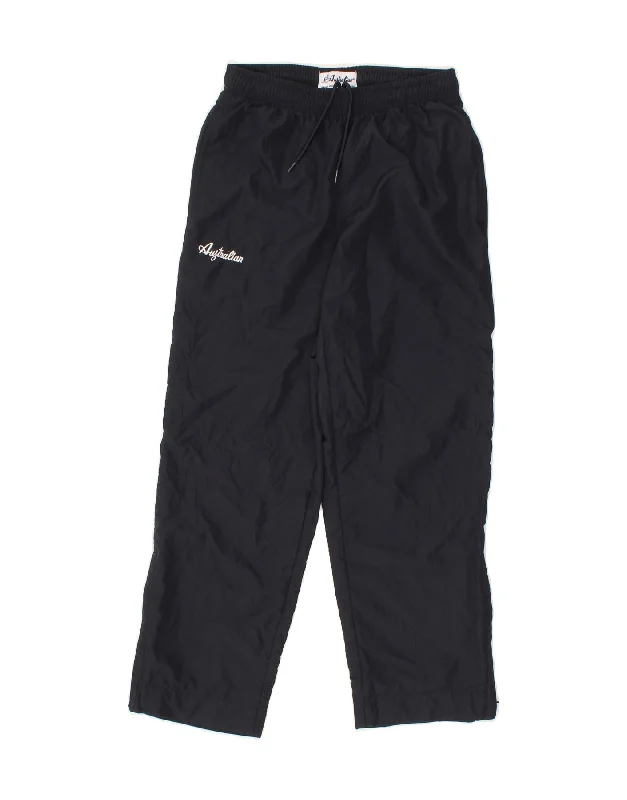 AUSTRALIAN L'ALPINA Boys Tracksuit Trousers 11-12 Years Large Navy Blue