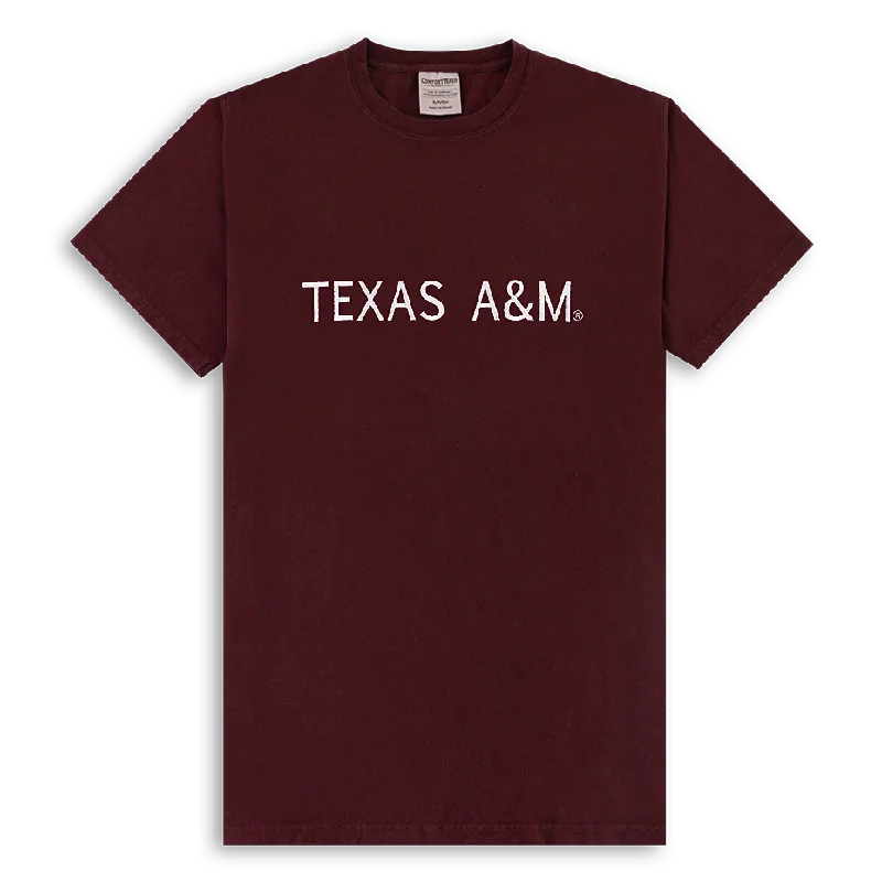 Men's Shirts with Graphic SleevesBasic Texas A&M Embroidered T-Shirt