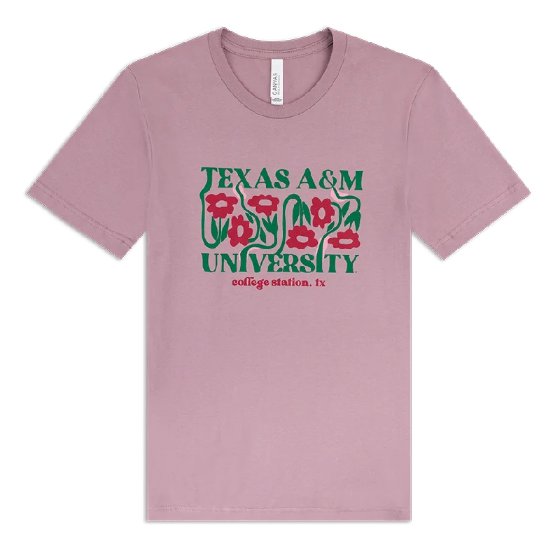 Men's Shirts with Elastic WaistbandsBlooming at Texas A&M University T-Shirt