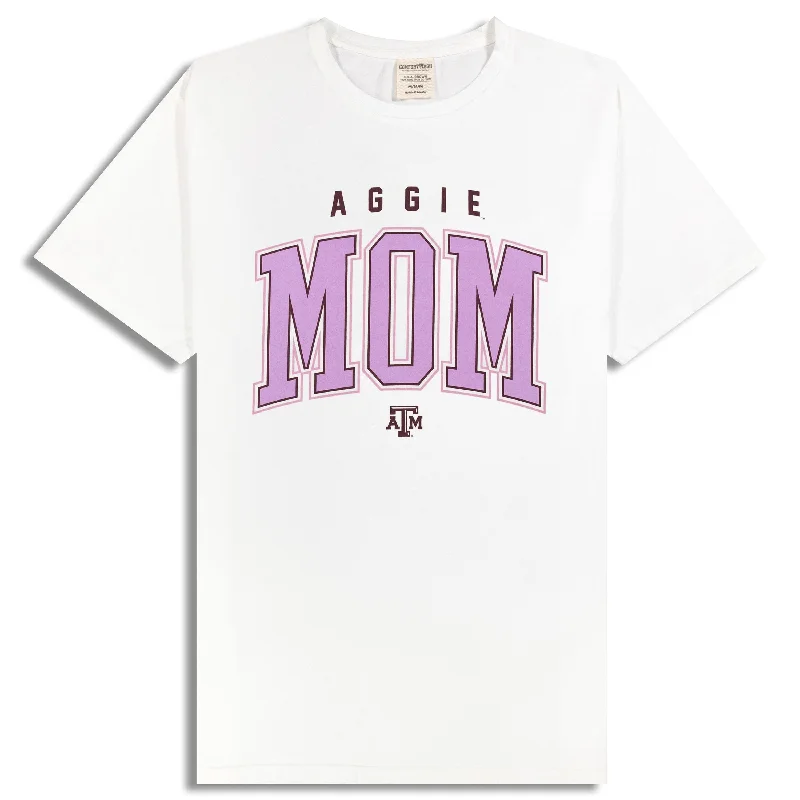 Patterned Men's Hawaiian ShirtsTexas A&M Bold Pink Aggie Mom White T-Shirt