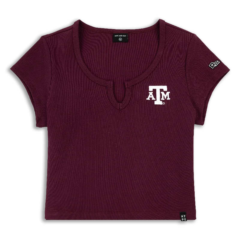 Men's Shirts with Abstract DesignsTexas A&M Dark Maroon Cali Tee