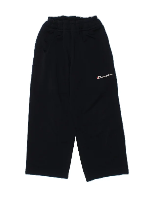CHAMPION Boys Tracksuit Trousers 3-4 Years 2XS Navy Blue Polyester