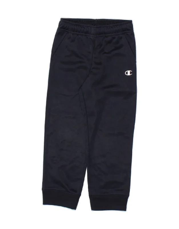 CHAMPION Boys Tracksuit Trousers Joggers 3-4 Years 2XS Navy Blue Polyester