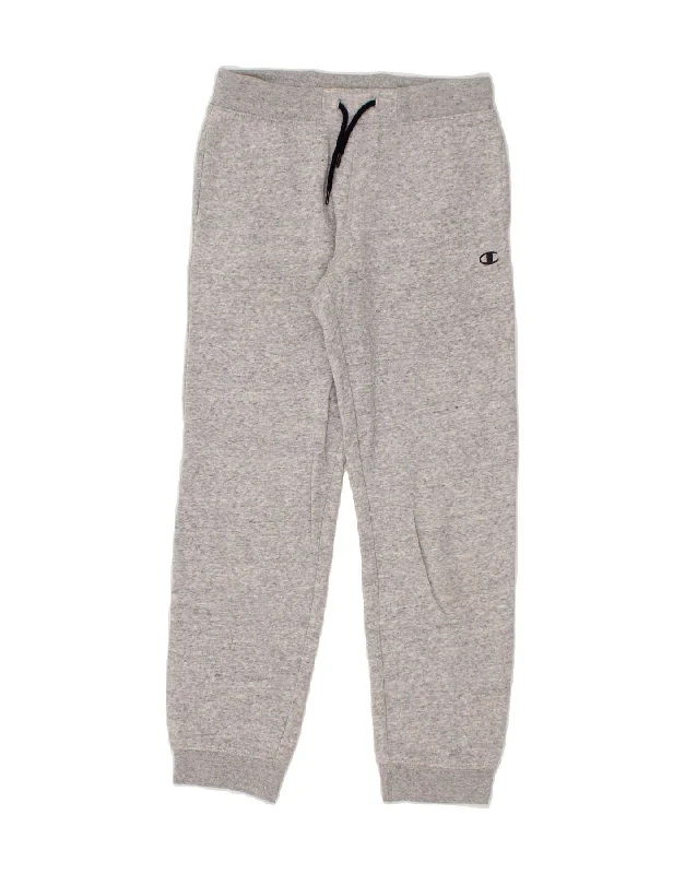 CHAMPION Girls Tracksuit Trousers Joggers 11-12 Years Large Grey Cotton