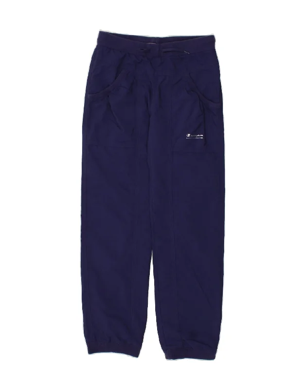 CHAMPION Girls Tracksuit Trousers Joggers 11-12 Years Large  Navy Blue