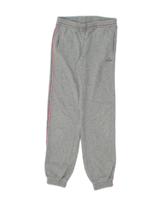 CHAMPION Girls Tracksuit Trousers Joggers 13-14 Years XL Grey Cotton
