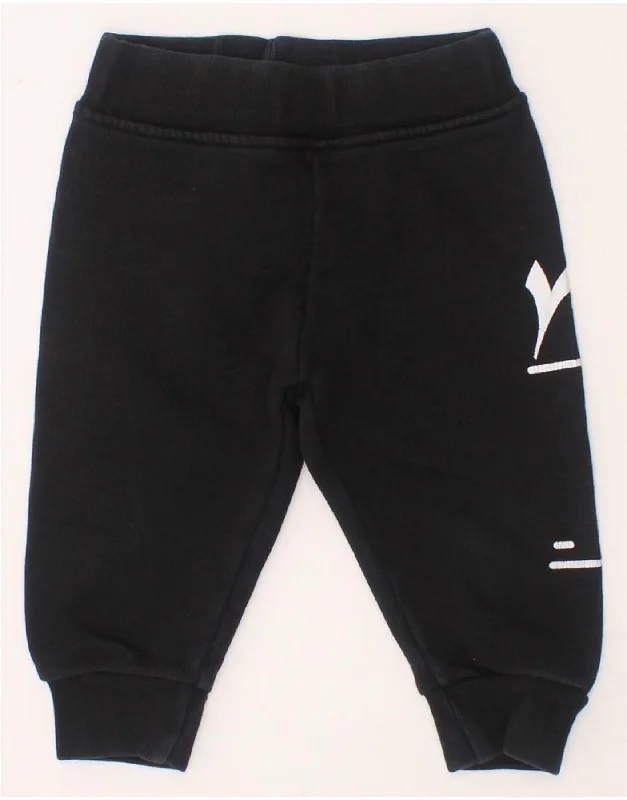 DIADORA Baby Boys Graphic Joggers Tracksuit Trousers 6-9 Months  Black