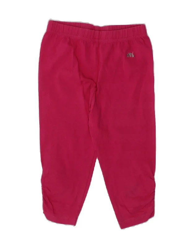 ELLESSE Girls Tracksuit Trousers 5-6 Years XS Pink Cotton